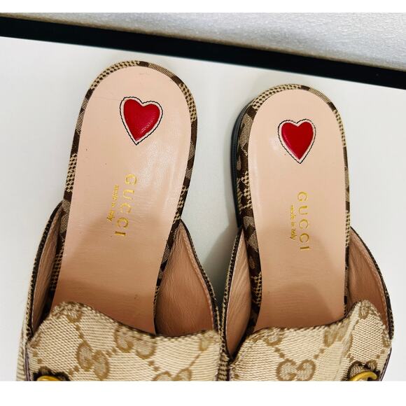 NWOT Gucci Princetown Slipper in Beige & Ebony GG Canvas 40 / 10 - Picture 5 of 16